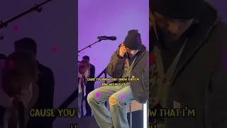 watch Justin Bieber joins The Kid Laroi on Stage to perform Stay while drunk #shorts