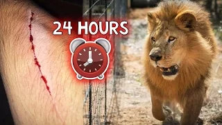 24 Hour Fort Challenge Videos (GONE WRONG) OVERNIGHT FORT in ZOO!