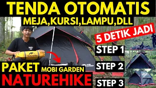 AUTOMATIC TENT !!! NATURE HIKE LAWU & MOBI GARDEN, MG ZERO MOTION TENT, TABLE, CHAIR, LIGHT ETC