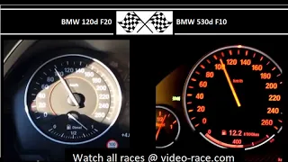 BMW 120d F20 VS. BMW 530d F10 - Acceleration 0-100km/h