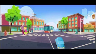 Road Crossing Safety Anime #animation #cartoon #2Danimation #kidscartoon #animation #zebracrossing