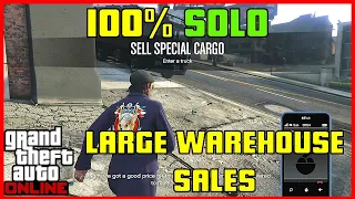 EASIEST SOLO FULL LARGE CRATE WAREHOUSE SELL MISSION EVER | GTA 5 Online Tutorials #gta