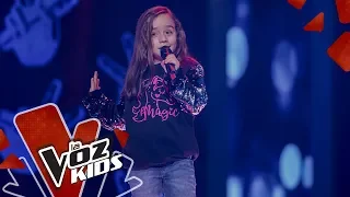 María Fernanda sings Felicidad - Blind Auditions | The Voice Kids Colombia 2019