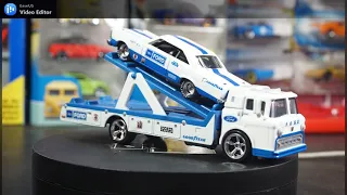 HOT WHEELS TEAM TRANSPORT II '65 FORD GALAXIE II FORD C-600