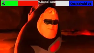 Mr. Incredible vs. Omindroid v.8 with healthbars