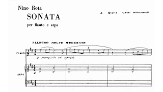 Nino Rota - Sonata for flute and harp (audio + sheet music)