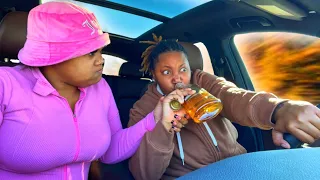 DRINKING WHILE DRIVING CRAZY PRANK ON ANGRY GIRLFRIEND 😳