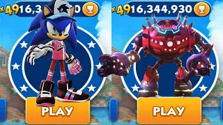 Sonic Dash - Slugger Sonic VS Metal Eggman _ Movie Sonic vs All Bosses Zazz Eggman