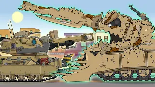 Devourer vs Flamethrower. Cartoons about tanks