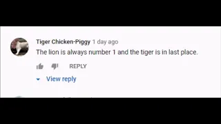 Tiger vs Lion - Me after reading Lion Fans comments.