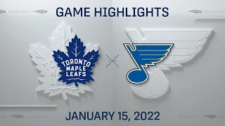 NHL Highlights | Maple Leafs vs. Blues - Jan 15, 2022