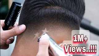 Perfect skin fade with Little star ⭐ Barber hair design⭐Mens Haircut Tutorial..!!!"