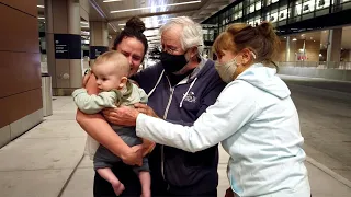 Family Reunite and Meet Grandson For First Time