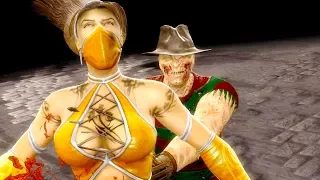 Mortal Kombat 9 - All Fatalities & X-Rays on Kitana Orange Costume Mod 4K Ultra HD Gameplay Mods