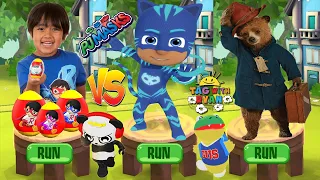 Tag with Ryan PJ Masks Catboy vs Paddington Run - All Characters Unlocked All Vehicles All Costumes