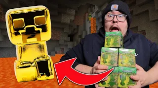 Mining 6 Minecraft Mining Kits! (1/48 have a Rare Golden Creeper!)