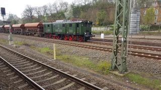 DR-Baureihe E 77 (E 77 10) Fotogüterzug zum 9. Dresdener Dampflokreffen 2017 - Freital Potschappel