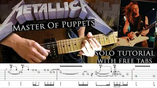 Metallica - Master Of Puppets 1st solo lesson (with tablatures and backing tracks)