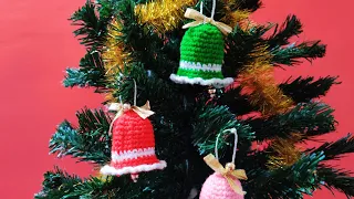 Christmas Crochet Decoration | Crochet Christmas Bells Ornament Tutorial