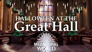 Stormy Halloween at the Great Hall | Ambience with Relaxing Music ⚡ ASMR to Focus, Chill, Study