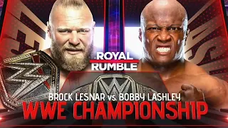 Brock Lesnar vs Bobby Lashley Royal Rumble 2022 Official Matchcard|AD CREATIONS 2.0