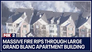 Massive fire rips through large Grand Blanc apartment building