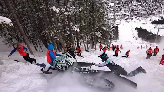 Snowmobile Jackson Hill Climb Best Crashes and Fails 2023