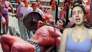 EPIC WOMEN REACTIONS TO ARNOLD SCHWARZENEGGER WORKING OUT IN PUBLIC REACTION