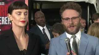 Seth Rogen and Charlize Theron Long Shot chat with Brad Blanks