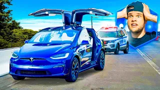 MEU SONHO TESLA MODEL X MAS POLICIA PAROU