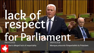 Liberal-NDP defense of actions of Speaker Fergus speaks to a lack of respect for Parliament