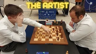 Dubov casually sacrifices, creates Masterpiece against Giga Quparadze | World Rapid 2023