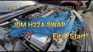 1997 - 2001 Honda Prelude JDM H22A SWAP FIRST SART!! Exhaust, AC, PS, Alt., and Rad. Install Part 8