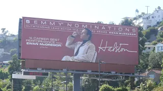 Actor Ewan McGregor Halston Billboard Sunset Blvd Los Angeles California USA Summer July 29, 2021