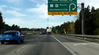 Jacksonville Beltway (Interstate 295 Exits 35 to 28) southbound/outer loop