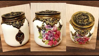 DIY/Very beautiful Glass jar Decor / Kitchen decoration idea