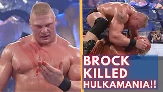 Brock Kills Hulkamania!! Hulk Hogan vs Brock Lesnar SmackDown, August, 2002 - Wrestling Rewind