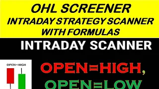 Open High Open Low Strategy |Google Sheet Scanner to scan the stocks| OHL Strategy