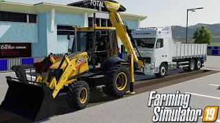 🚧 WORKING WITH JCB 3CX 🚧|| PUBLIC WORKS ON CHAMPS DE FRANCE || FS19 MINING MODS