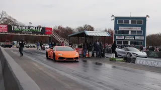 Mclaren 720s vs Lamborghini Huracan drag race