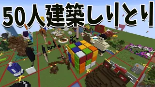 50人で建築しりとり お題が狂ってる奴が多すぎて超難解になった - マインクラフト【KUN】