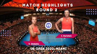 Iga Swiatek vs Viktorija Golubic / Miami Open 2022 / Match Highlights