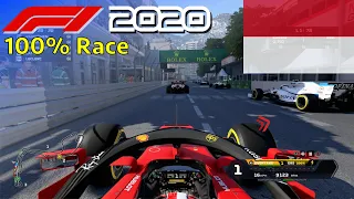 F1 2020 - 100% Race at Circuit de Monaco in Leclerc's Ferrari | PS5