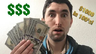 Counting $1000 in 100's (Star note found!)