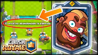 HAGO QUE EL RIVAL ABANDONE LA PARTIDA CON EL NUEVO SUPER CAMPEÓN - Clash Royale