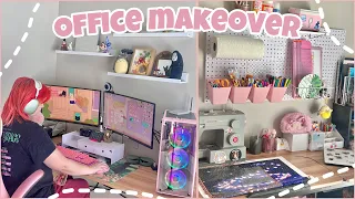 aesthetic office space makeover💕✨🍦