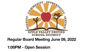 AVUSD Regular Board Meeting June 09, 2022