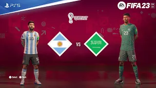 FIFA 23 - Argentina vs Saudi Arabia, | FIFA World Cup Qatar 2022 | PS5™ [4K60fps]