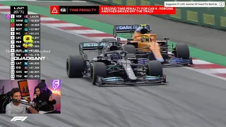 Lando Norris reacts to Lewis Hamilton overtaking him at Austrian GP: 'I let him pass here'