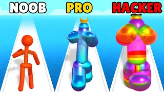 NOOB vs PRO vs HACKER in Tall Guys 3D